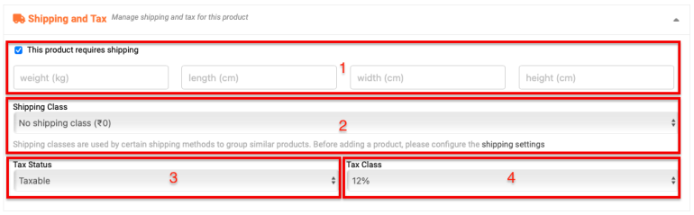 Customise Added Product Shipping And Tax