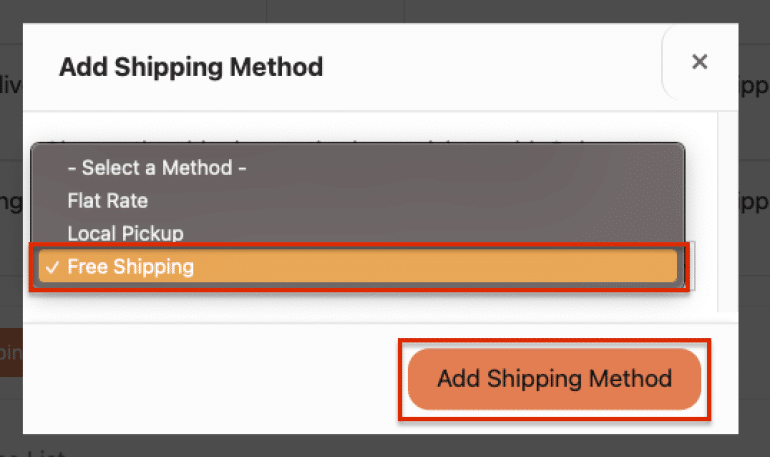 Add Shipping Method Free Shipping