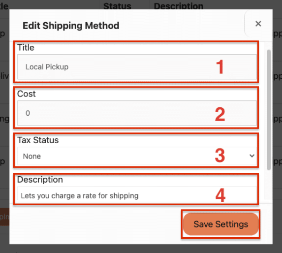 Add Shipping Method Local Pickup Third Step
