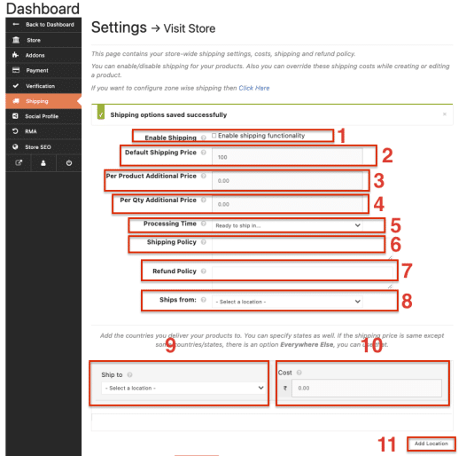 Add Shipping Method Shipping Sysytem Setup