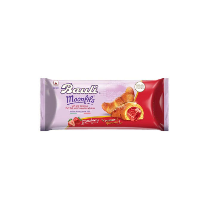 Bauli Moonfils Soft And Delicious Puff Roll With Strawberry Creme Italian Bakery Since 1922