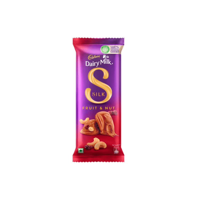 Cadbury Dairy Milk Silk Fruit Nut 100 Sustainably Sourced Cocoa 137g