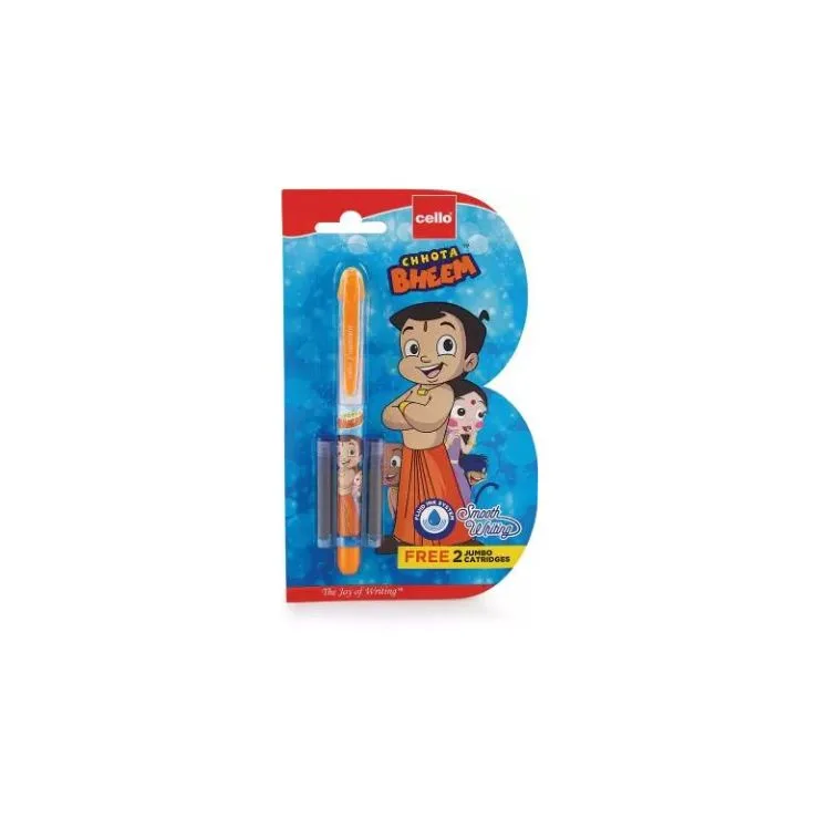 Cello Chhota Bheem Smooth Writing with 2 Jumbo Catridges free1