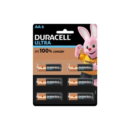 Duracell Ultra AA6 Lasts Up to 100% Longer