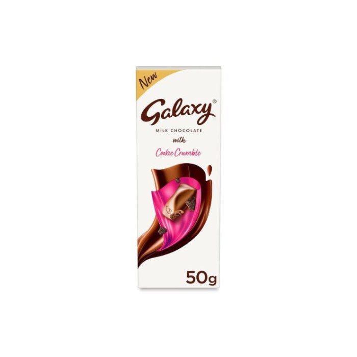Galaxy Milk Chocolate With Cookie Crumble 50G