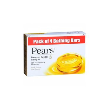 Pears Pure And Gentle Bathing Bar 98 Pure Glycerin Natural Oils Look Young Stay Young Pack Of 4 Bars