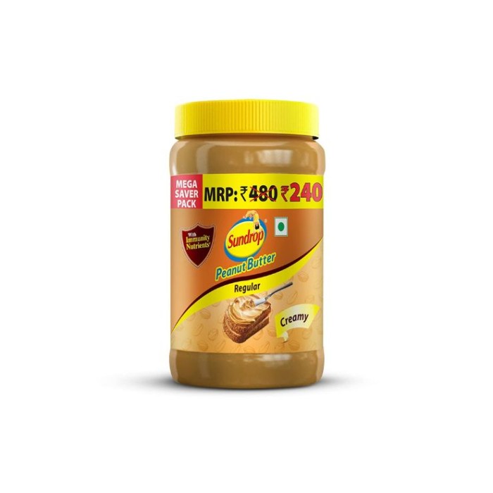 Sundrop Peanut Butter Regular Creamy With Immunity Nutrients 924G