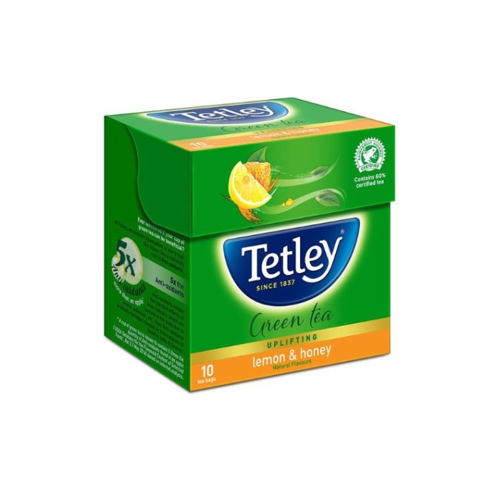 Tetley Green Tea Immune With Added Vitamin C Helps Support Immune System Lemon Amp Honey Natural Flavours 10 Tea Bags