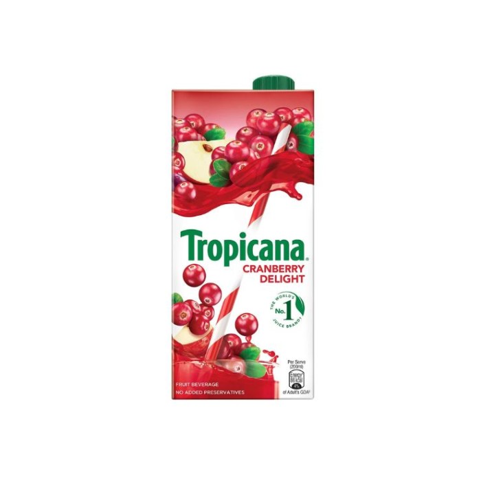 Tropicana Cranberry Delight Ready To Serve Fruit Beverage 1L
