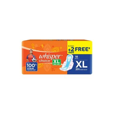Whisper Choice Xl 280Mm Upto 100 Stain Protection 16 Pads 2Free Pads