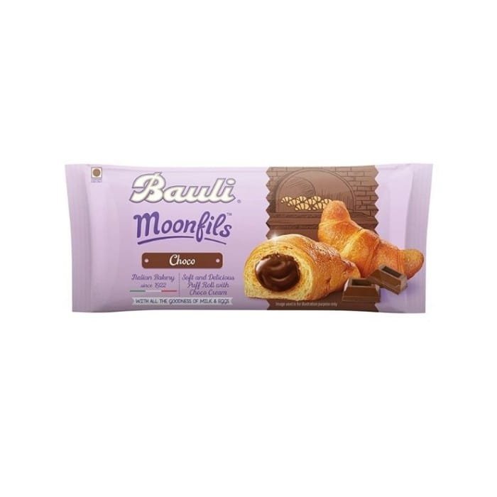 Bauli Moonfils Soft and Delicious Puff Roll with Choco Creme 50g Choco