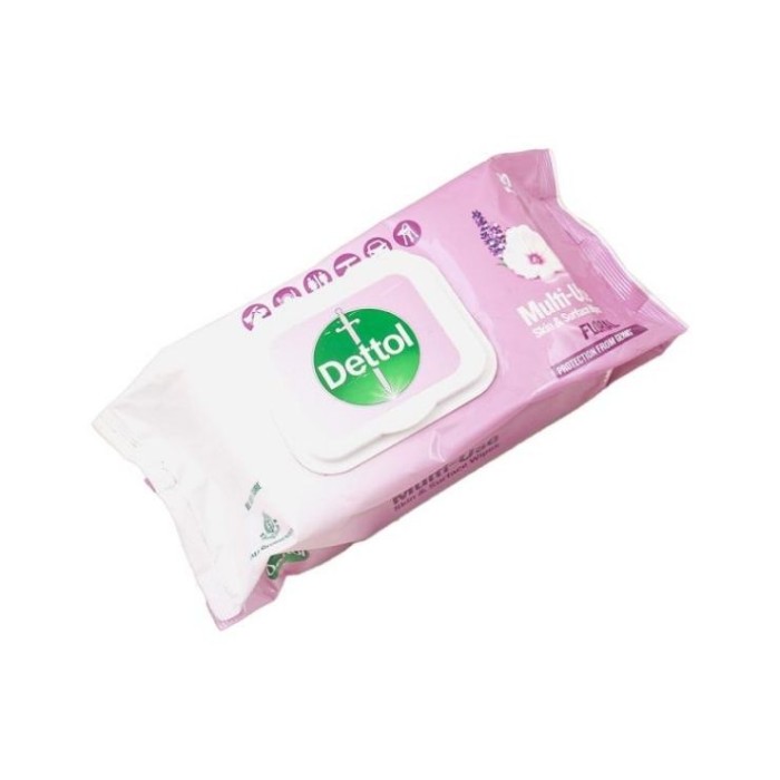 Dettol Multi Use Skin Amp Surface Wipes Floral 80Wipes