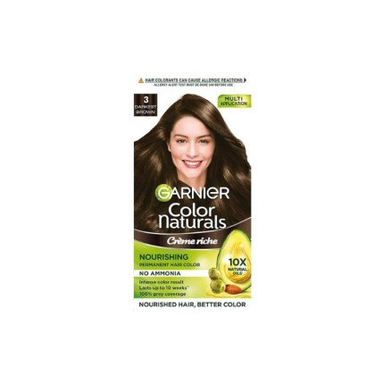 Buy Garnier Color Naturals Crème Hair Color Shade 3 Darkest Brown 70ml   60g and Color Naturals Crème Hair Color Shade 4 Brown 70ml  60g Online  at Low Prices in India  Amazonin