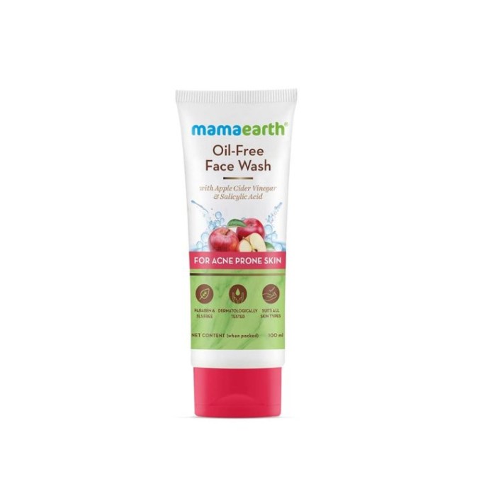 Mamaearth Oil Free Face Wash For Acne Prone Skin With Apple Cider Vinegar Salicyclic Acid 100Ml