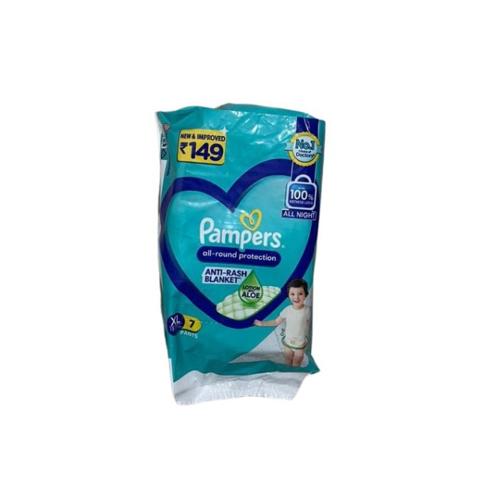 Pampers All Round Protection Anti Rash Blanket Lotion With Aloe Xl 12 17Kg 7 Pants