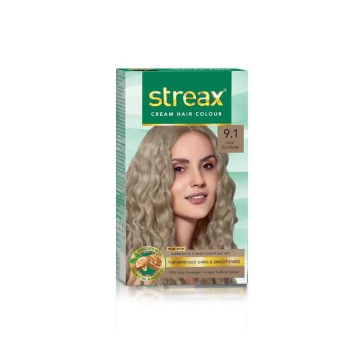 Streax Cream Hair Colour Rich Platinum 9.1