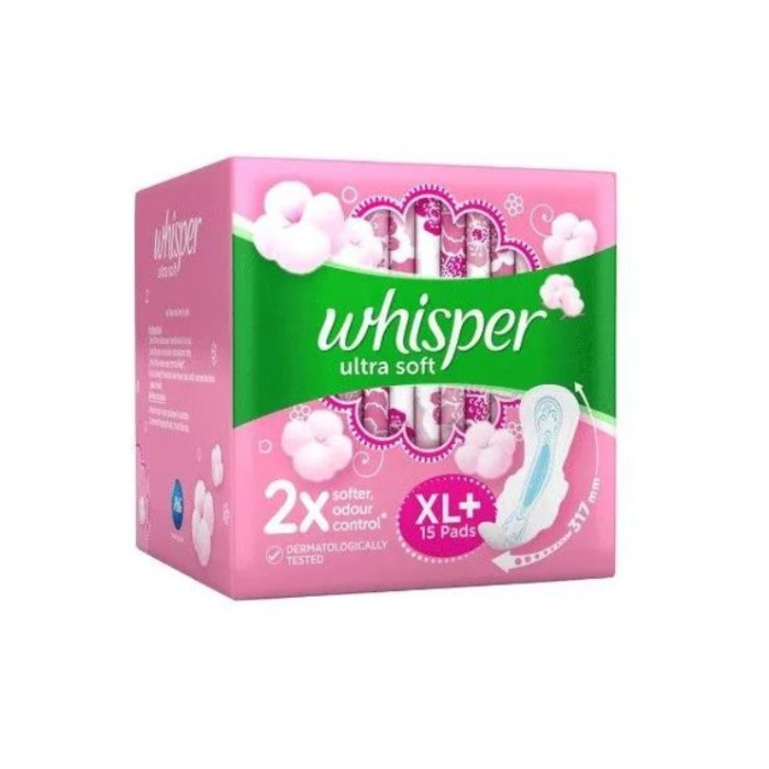 Whisper Ultra Soft Air Fresh Xl 15 Pads