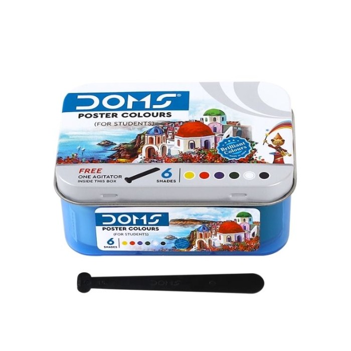 Doms Poster Colour 6 Shades Free One Agitator Inside The Pack