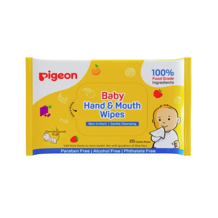 Pigeon Baby Hand & Mouth Wipes 20 N