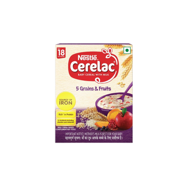 Nestle Cerelac Baby Cereal With Milk 5 Grains & Fruits