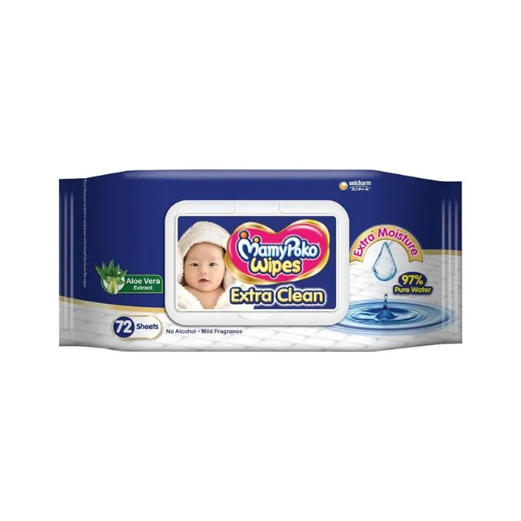 MamyPoko Wipes Extra Clean Aloe Vera 72 sheets Extract Buy 2& Save