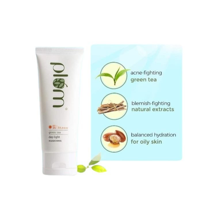 Plum SPF 35 PA+++ Green Tea Day-Light Sunscreen Gel 60ml