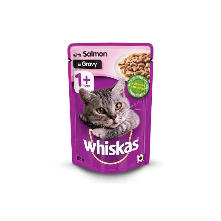 Whiskas with Salmon in Gravy 1yr 85g