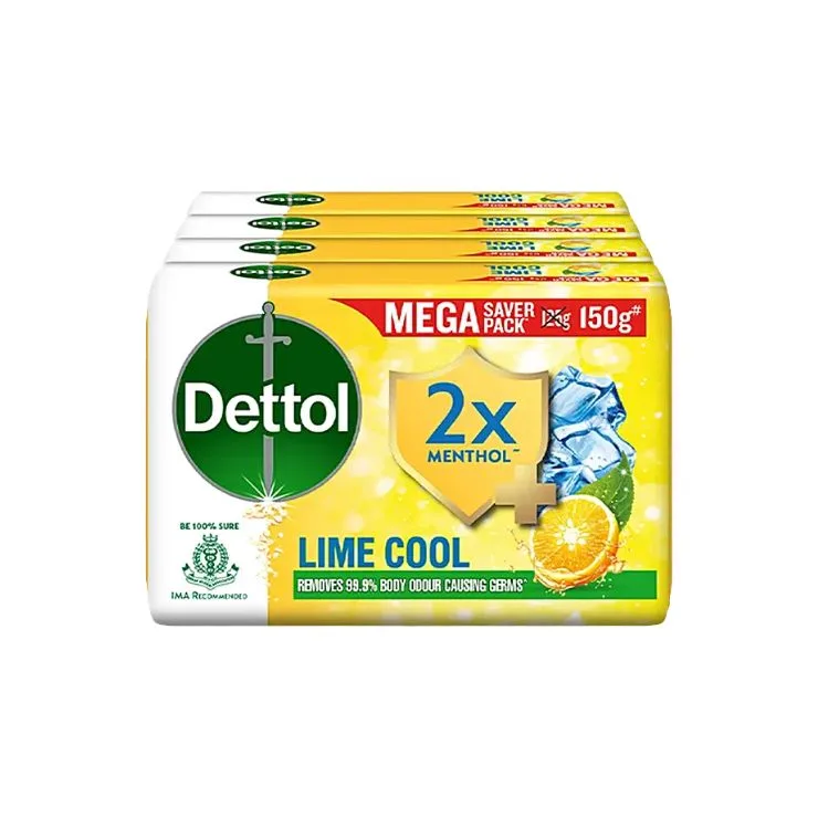 Dettol 2X Menthol Lime Cool Removes 99.9 Body Odour Causing Germs Buy 4 Get 375Gm
