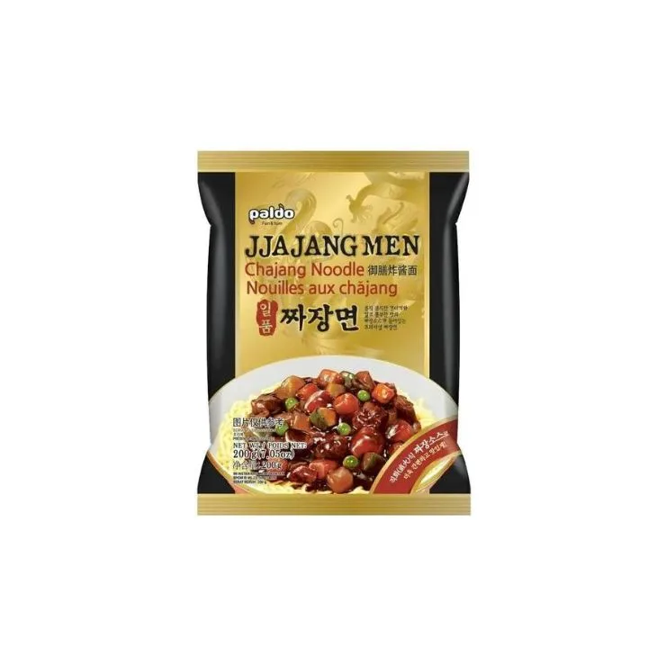Paldo Jjajangmen Instant Noodle with Black Bean Sauce Nouilles Instantanee Avec Sauce De Haricots Noirs 200gm