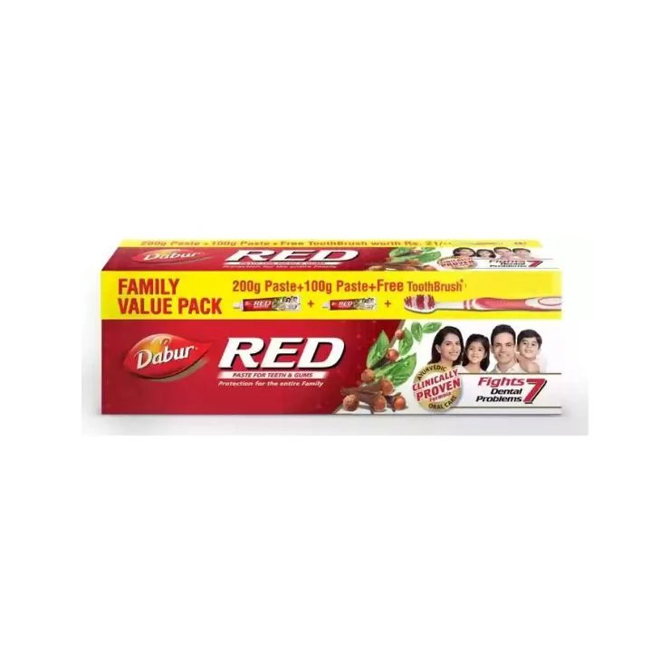 Dabur Red Family Value Pack Free Toothbrush 300G