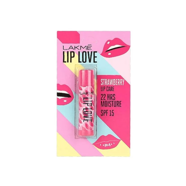 Lakme Lip Love Strawberry Lip Care 22Hrs Moisture Spf 15