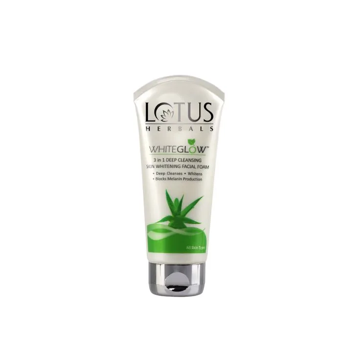 Lotus Herbals Whiteglow 3 In 1 Deep Cleansing Skin Whitening Facial Foam 50Gm