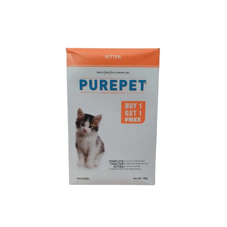 Purepet Kitten Complete Food For Kitten Mackerel 180gm